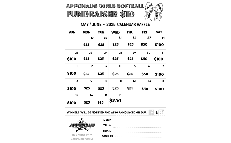 2025 Calendar Raffle